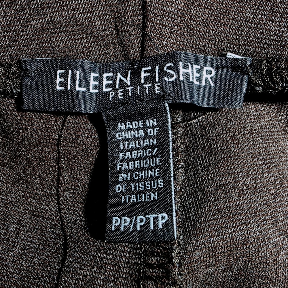 Eileen Fisher Kick Boot Leg Pants Women's Brown Tencel Stretch F16TSP Size PP - Picture 10 of 13